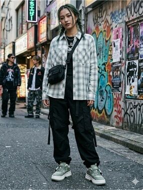 Levi's Plaid Button Down Shirt Plus Size 1X Sage Green White Long Sleeve